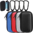 Woanger 4 Pcs Cas d'aide à l'audition Support d'inhalateur d'asthme dur Aide à l'audition Case Earbud Portable Zipper Carry Holder with Mesh Pocket for Inhaler Carry Aid Autres accessoires de la poussière et de la saleté