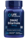Extension de la durée de vie Bitartrate DMAE, supporte la production de neurotransmetteurs, 6 mois d'approvisionnement, sans gluten, non-OGM, végétarien, 200 capsules