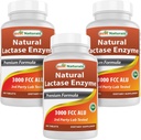 Best Naturals, Fast Acting Lactase Enzyme, 3000 FCC ALU, 180 tabletten (180 aantal (verpakking 3))