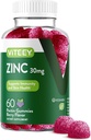 Viteey Zink Gummies for Women and Men - Immune Support Supplement - 30mg - Vegan, Gelatine Free, Non GMO - 60 Tel.