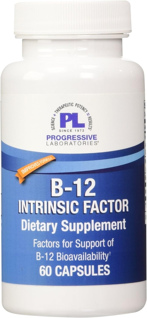 Laboratoires progressifs B-12 Supplément de facteur intrinsèque, 60 Nombre