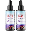Vitamatic 2 Packs Fast Acting Liquid Vitamin B12 5000 mcg (Methylcobalamine) - Natural Berry Flavor - Sublingual Supplement - Snellere absorptie - 2 OZ