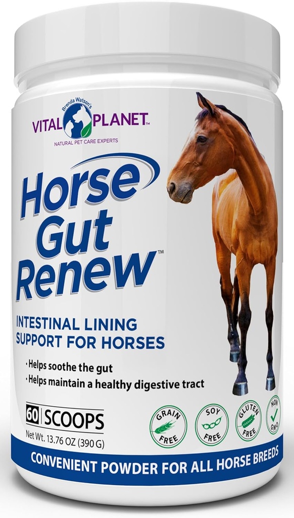 Vital Planet - Horse Gut Renew Intestinal Lining Support for Horses 13.76oz, 60 Scoop