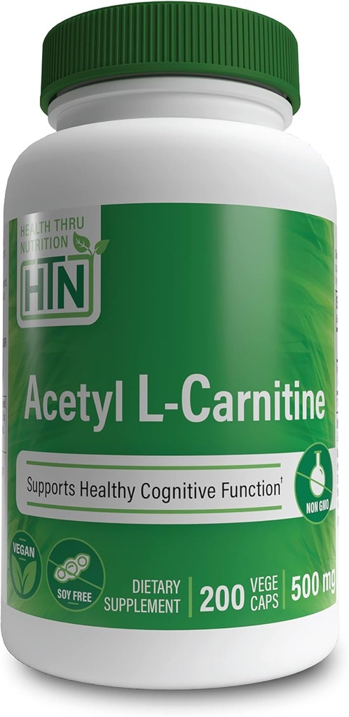 Gezondheid Thru Nutrition Acetyl L-Carnitine 500mg 200 Capsules 