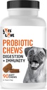 Hond Probiotic Chews (90 Count) - Hondenprobiotica voor spijsverterings- en darmgezondheid - Puppy Pro Biotic Supplement for Misselijkheid, Braken & Diarree (90 Count)