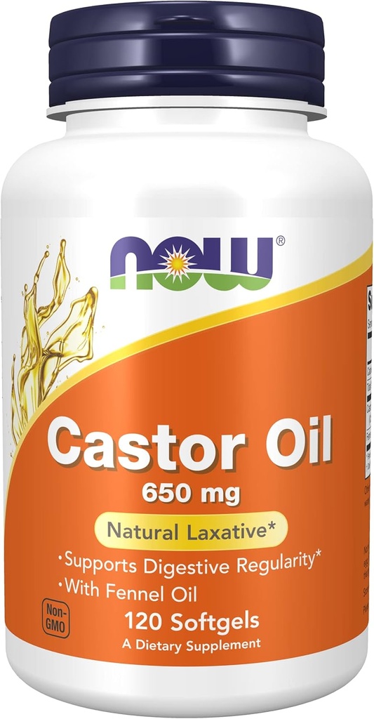 Castor Oil 650mg 120 Softgels (verpakking van 2)