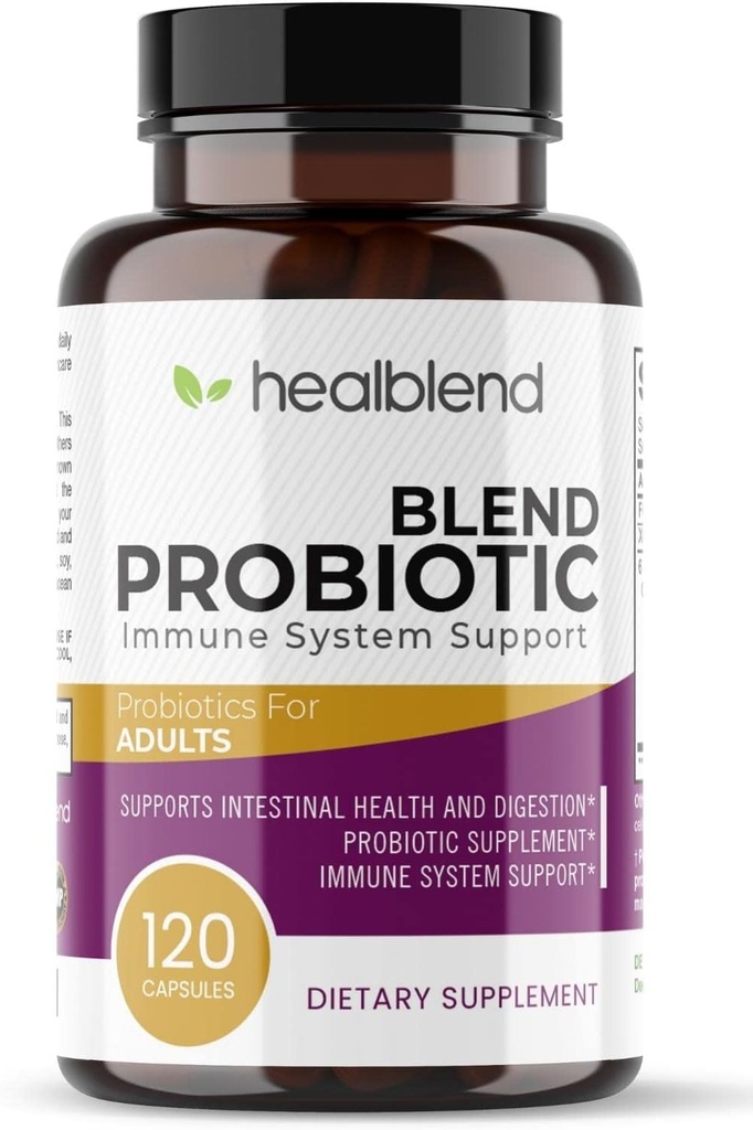 Probiotic Caps Dietary Supplement Capsules, Probiotic pour les femmes et pour les hommes santé digestive, système immunitaire support, non-OGM, sans gluten, 120 capsules veg