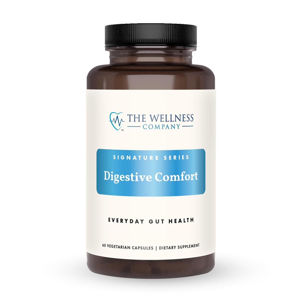 De Wellness Company Digestieve Comfort - Bloat & Gas Relief, Anti-Heart Burn, IBS, Fast Acting, Gut Health - 5 Enzymen, Peppermint & Ginger Root 60ct (1 maand levering)