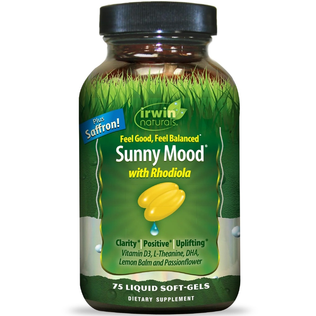 Irwin Naturals Mood Sunny - 75 liquides doux-gels
