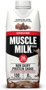 Lait musclé Seringue de protéines authentiques, Chocolat, 11 Fl Oz Carton, 12 Pack, 25g Protéines, Zéro sucre, Calcium, Vitamines A, C & D, 5g Fibre, Seringue énergétique, Récupération d'entraînement, Emballage Mai Varier