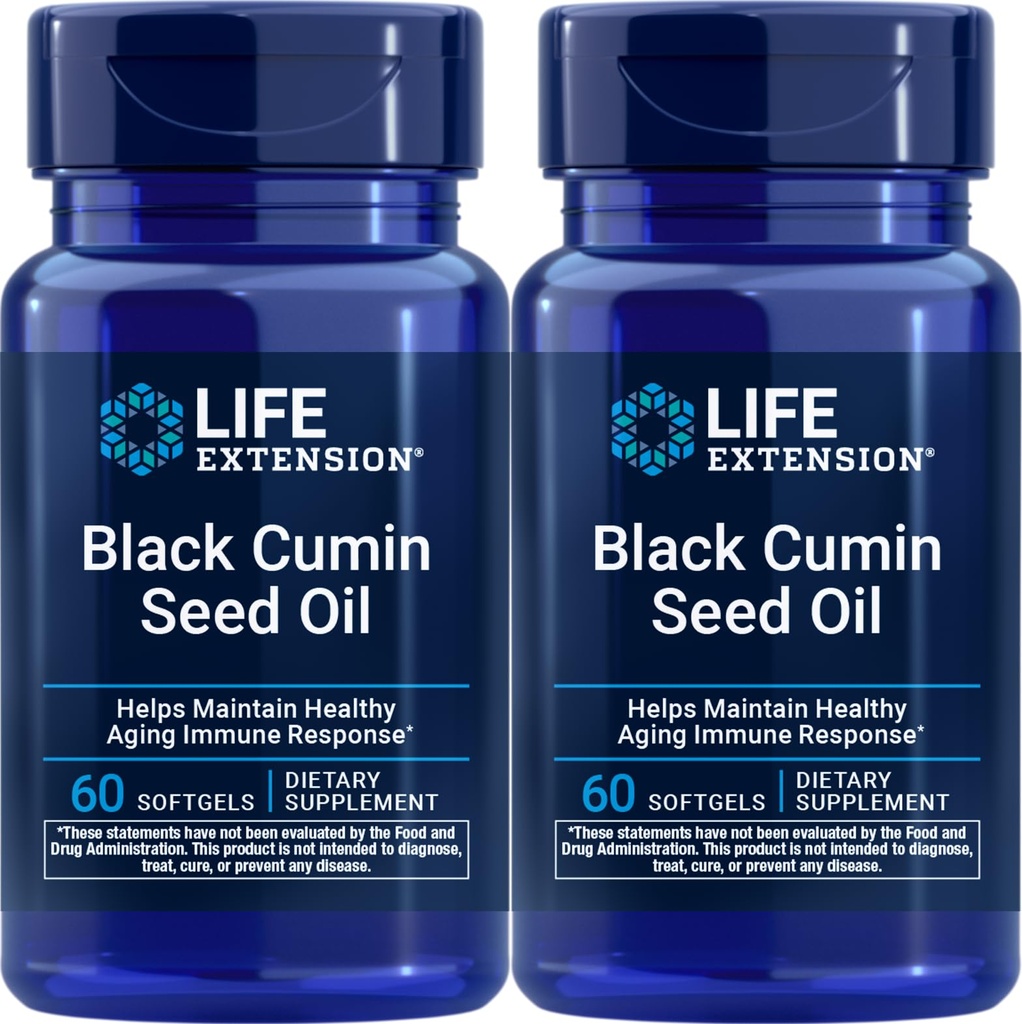 Life Extension Black Cumin Seed Oil, 60 softgels (verpakking van 2)