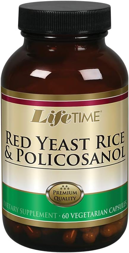 LIFETIME Red Gist Rice & Policosanol Veg, 60 Count