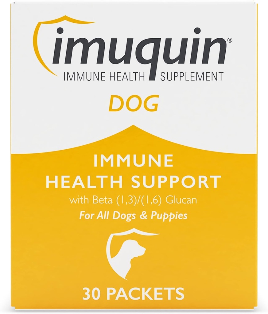 Nutramax Imuquin Immune Health Supplement Powder for Dogs and Puppies - Met Beta Glucans, Marine Lipiden, Vitaminen en Mineralen, 30 Packets