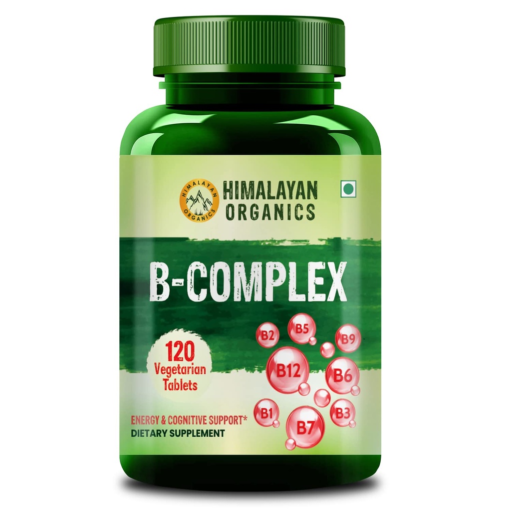 Himalaya Organics Vitamine B Complex met 100% RDA B1, B2, B3, B5, B6, B9 & B12 