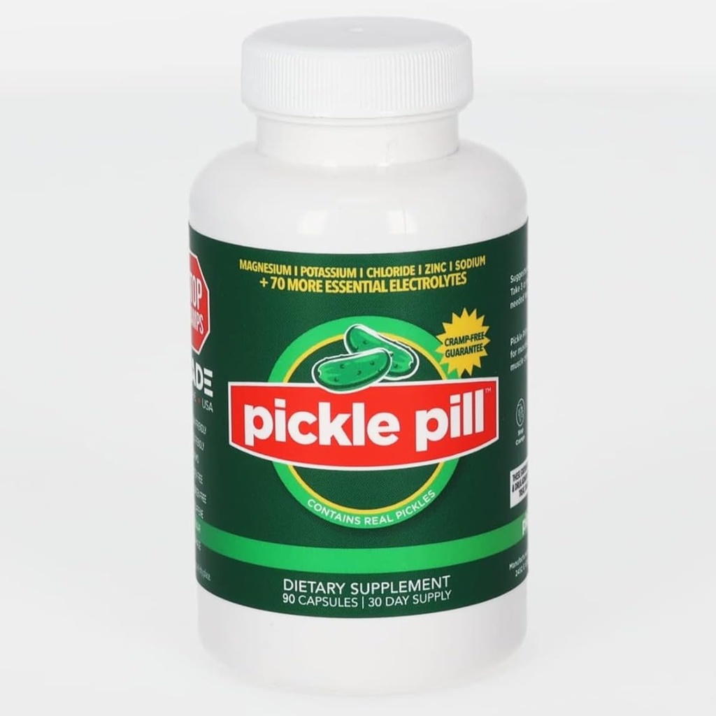 Kramp Verdediging, Snelle Spier Herstel, Been Krampen, Geen Pickle Sap Smaak Capsules, Electrolyte Hydration Powder, Spierontspannen met Vitaminen Magnesium, Kalium, Vitamine D3, 90 Tabletten