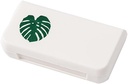 SagaSave Travel Pill Case 3 Compartiments Portable Pill Case Stofdichte en Vocht-Proof Dagelijkse Pill Case Kleine pil Box voor Vitaminen, Visolie, Supplementen(Turtle Leaf)