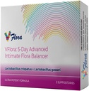 VagiBiom 5-Dag Vflora (Lactobacillus crispatus + L. gasseri) naar Balance Intimate Flora. Voed en voeding Goede Flora voor huidgezondheid. Ultra Potent 100% Natural Vegan (5 Suptinitories)