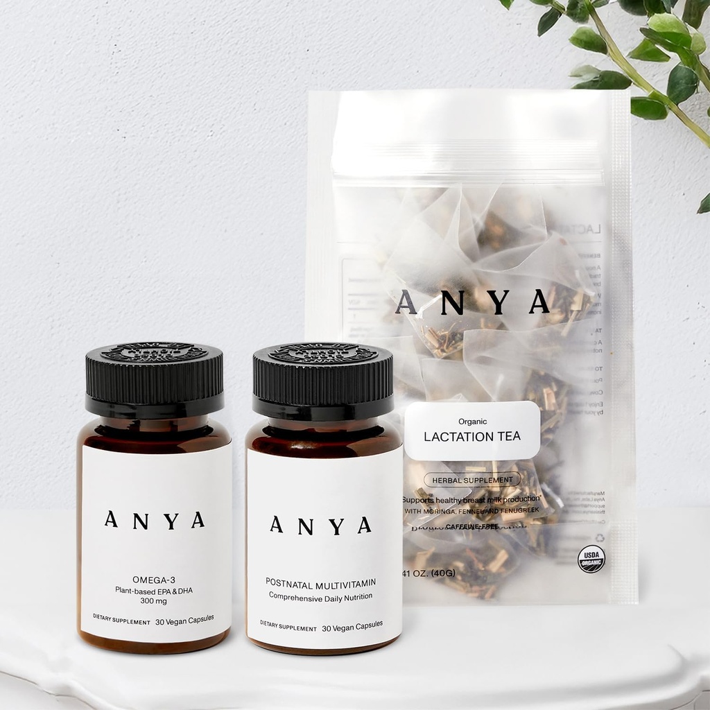 ANEA Multivitamine + Borstvoeding Tea Bundle Postpartum Essentials voor vrouwen, Postnatale Supplementen voor borstvoeding