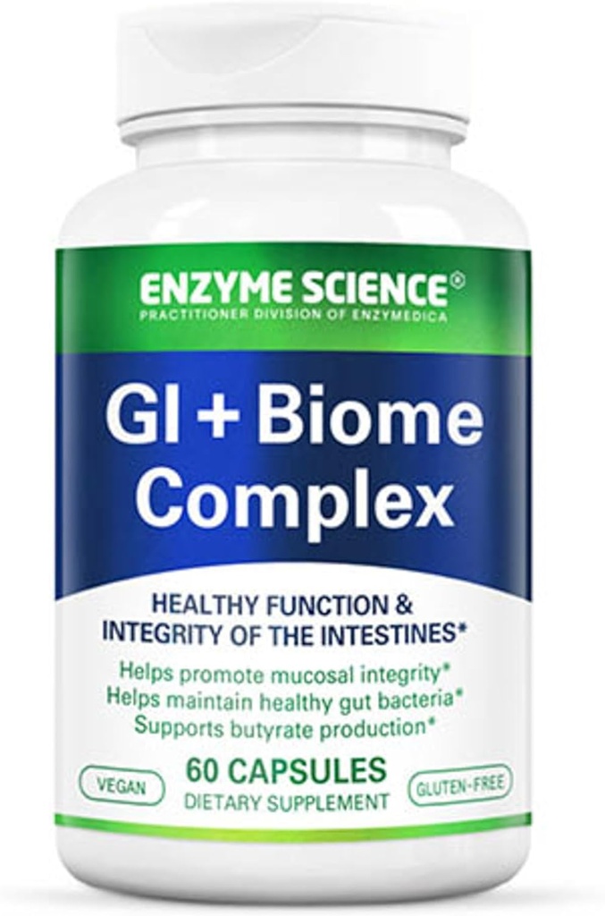 Enzyme Science GI + Biome Complex, Prebiotica voor Gut Health en Intestinal Balance, 60 capsules (30 porties)