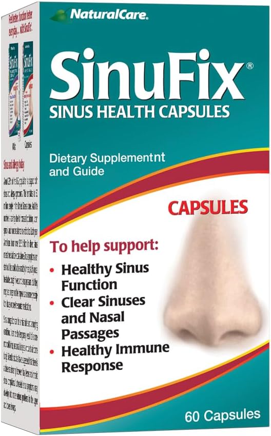NaturalCare SinuFix Capsules, bevordert gezonde Sinus functie, 60 Tellen