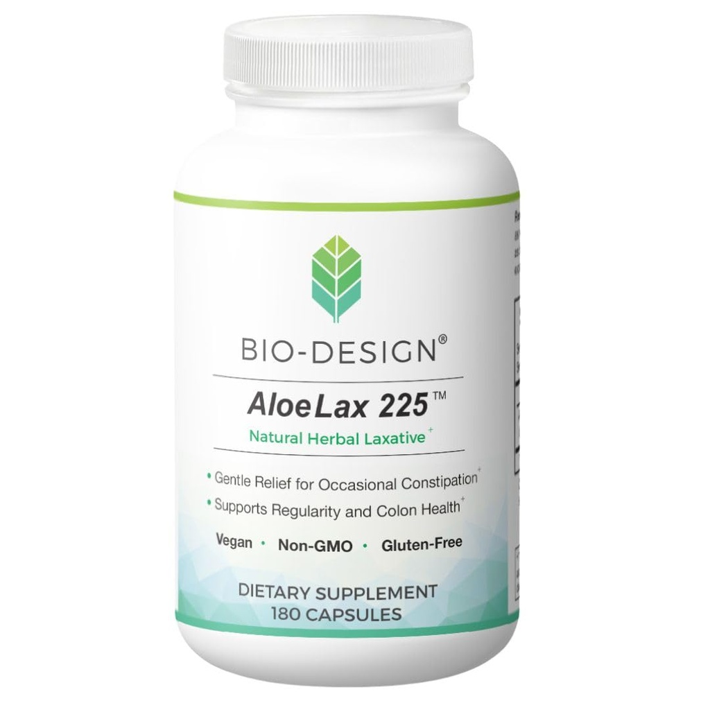 Aloë Lax 225 Natural Herbal Laxative - Zachte verlichting voor incidentele constipatie, gas, & Bloating met 225mg natuurlijke aloë Ferox - Ondersteunt Bowel Regularity & Colon Health - 180 capsules