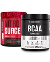 Ge Jacked Factory Nitrosurge Shred Thermogenic Pre-workout in Orange Ananas & BCAA in Fruit Punch voor Body Recomposition, Muscle Building and Recovery