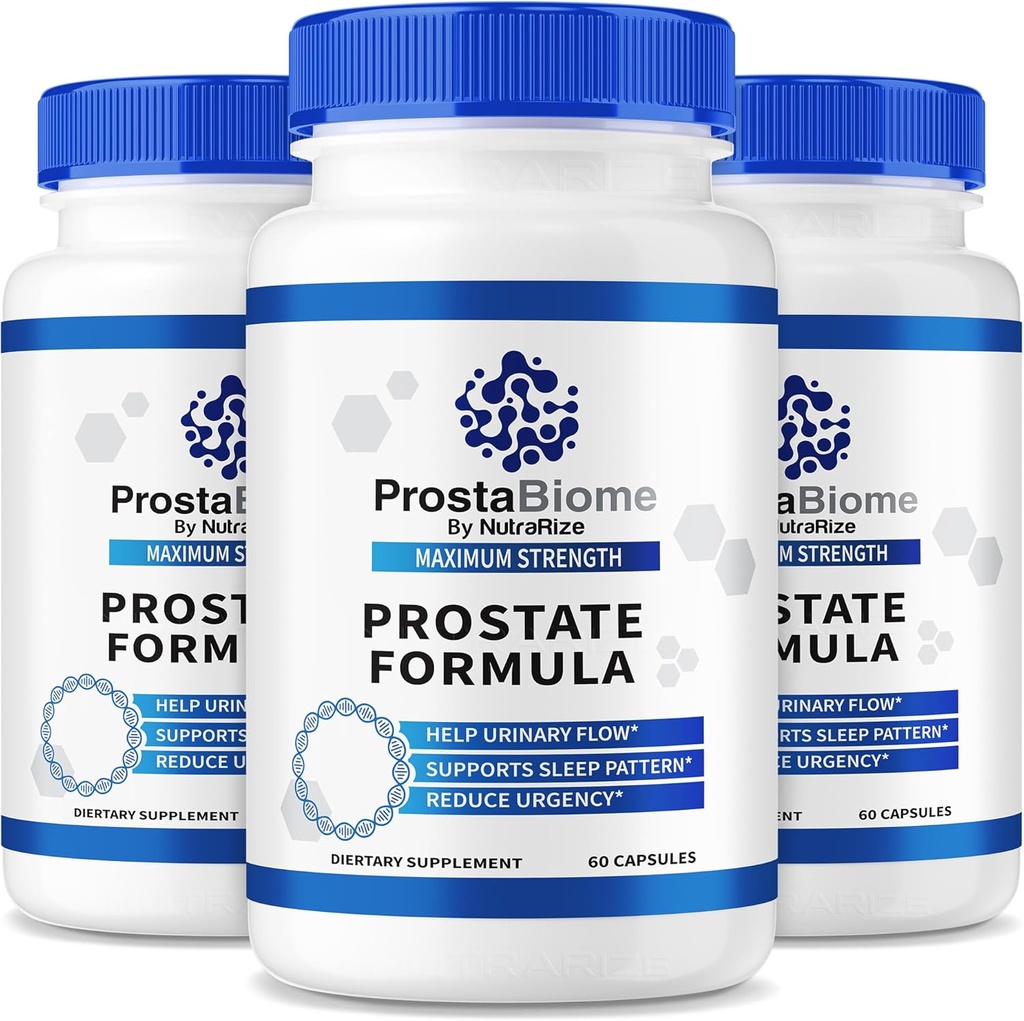 (3 Pack) ProstaBiome Capsules, ProstaBiome Prostate Support Supplement, All-Natural Supplement voor meer controle, Maximale sterkte pillen voor energie en verlichting, Prosta Biome Reviews (180 Capsules)