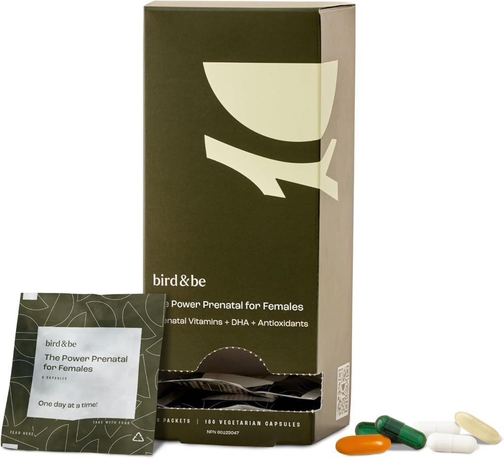 vogel&be De kracht prenatale voor vrouwen - Vruchtbaarheid Ondersteuning met Algenolie DHA (Omega-3), CoQ10 en N-Acetyl Cysteine - 30-dagen levering
