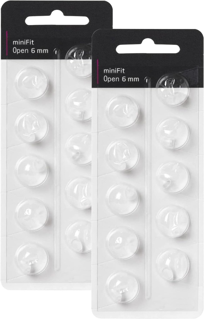 Oticon Minifit Open Vent Bass Domes (6 mm/2 Packs), Universal Domes for Oticon Hearing Aid Supplies.