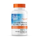 La meilleure vitamine naturelle de docteur K2 MK-7 Plus D3, soutient tissu, artère, et santé des os, non-OGM, sans gluten, sans soja, sans légumes 60 capsules