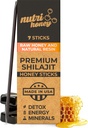 NATUURLIJKE SHILAJIT Honey Sticks - Shilajit Hars met ruwe honing, Fulvinezuur & Trace Mineralen, plantaardige voedingsstoffen voor energie, Immune Support & Vitality - 7 Shilajit Sticks