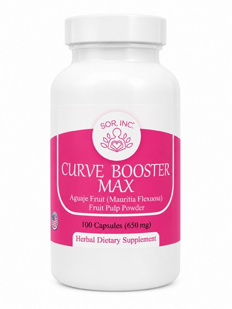 Curve Booster Max Pure Aguaje capsules voor vrouwen en Transgender 650 mg USA Made