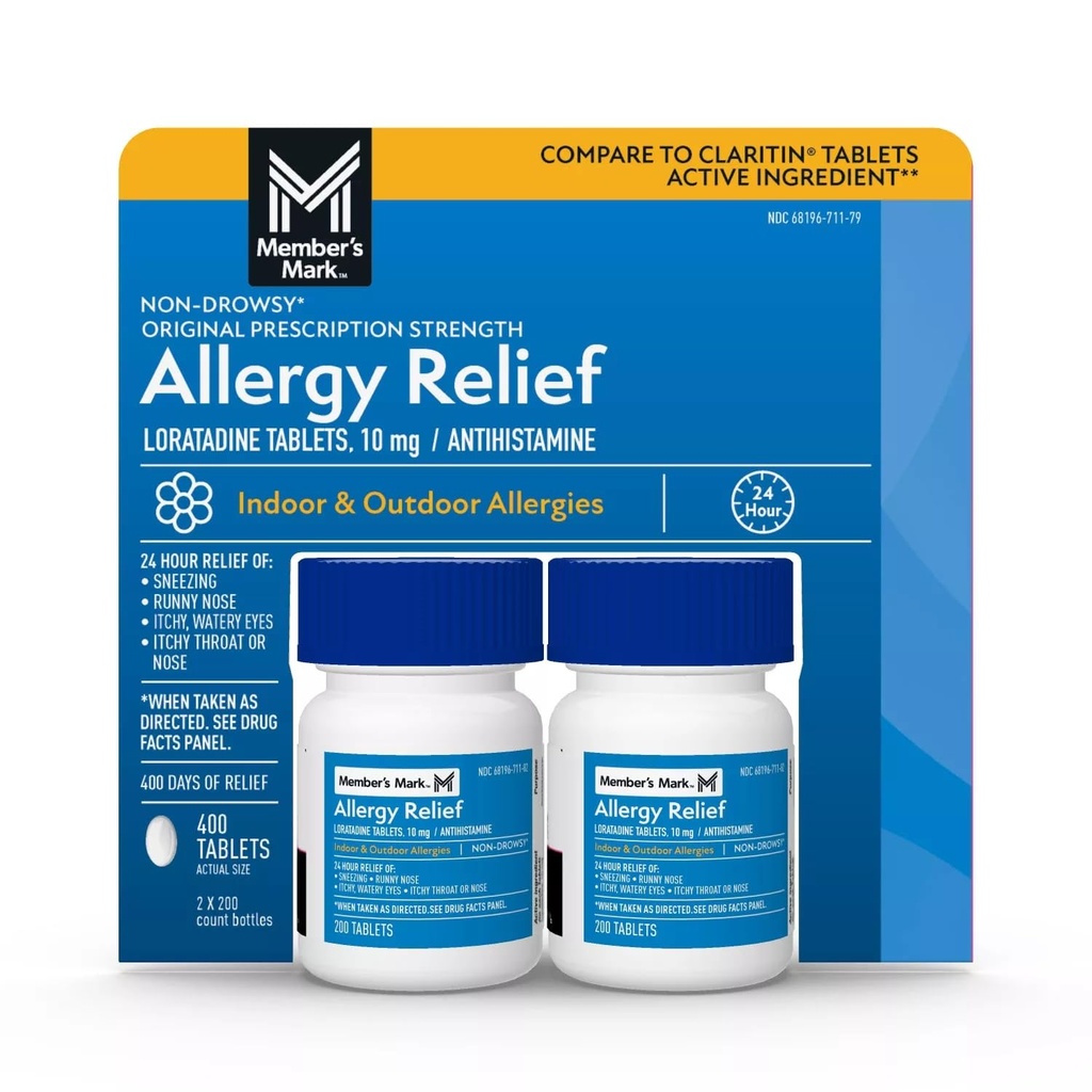Markallergie van het lid Loratadine 10mg Antihistamine (Vergelijk met Claritine),Tablet, 400-Count