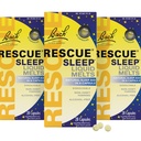 RESCUE Bach Slaap vloeibare Melts, Natuurlijke Oranje Vanille Smaak, Natuurlijke Slaaphulp, Stress Verlichting, Homeopathische Bloem Essentie, Vrij van Melatonine, Niet-Alcohol, 3 Pack, 28 Tellen Elk