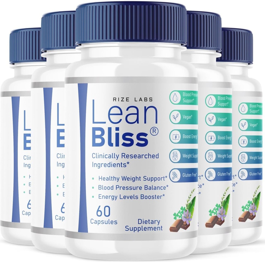 (5 Pack) Lean Bliss gewichtsverlies pillen, Lean Bliss Fat Burning Formula, LeanBliss Advanced Metabolisme Capsules voor natuurlijk gewicht management en bloedondersteuning, LeanBliss Dietary Supplement (300 capsules)