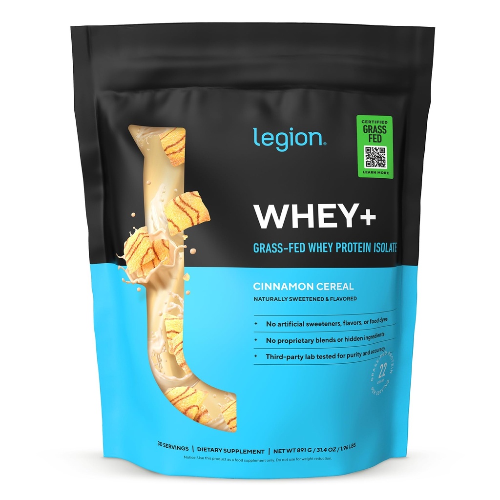 LEGIE Wei+ Proteïne Wei Isoleer uit Grass Fed Cows - Wei Proteïne Isolaat Poeder Lage Calorie, Non-GMO, Suikervrij, Lactose en Glutenvrij, Alle Natuurlijke Proteïne Poeder voor Mannen en Vrouwen (30 Serven)