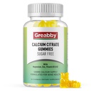 Citrate de calcium Gummies 1200 mg pour les femmes et les enfants, supplément de calcium sans sucre avec vitamine D3, K2, Magnésium, Zinc, Bone Support pour les adultes et les aînés, Flaveur d'ananas naturel, 60 Gummies