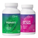 Microbiome Labs RestorFlora Probiotic Supplement, Saccharomyces & Spore-Based Probiotics (50 Capsules) + FODMATE Digestieve enzymen om FODMAPs (120 Capsules) te helpen afbreken - 2 Productbundel