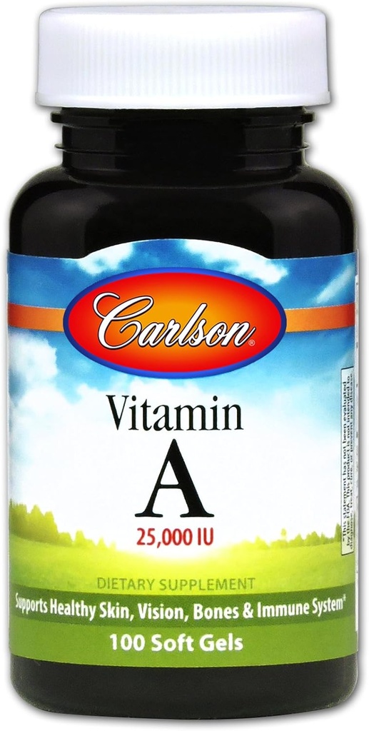 Carlson Laboratories - Vitamine A, 25.000 IE, 100 softgels