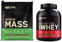 Optimale voeding Serieuze massa Gewicht Gainer Proteïne Poeder & Gold Standaard 100% Wei Proteïne Poeder, Dubbel Rijke Chocolade, 5 Pond (Verpakking mei Vary)