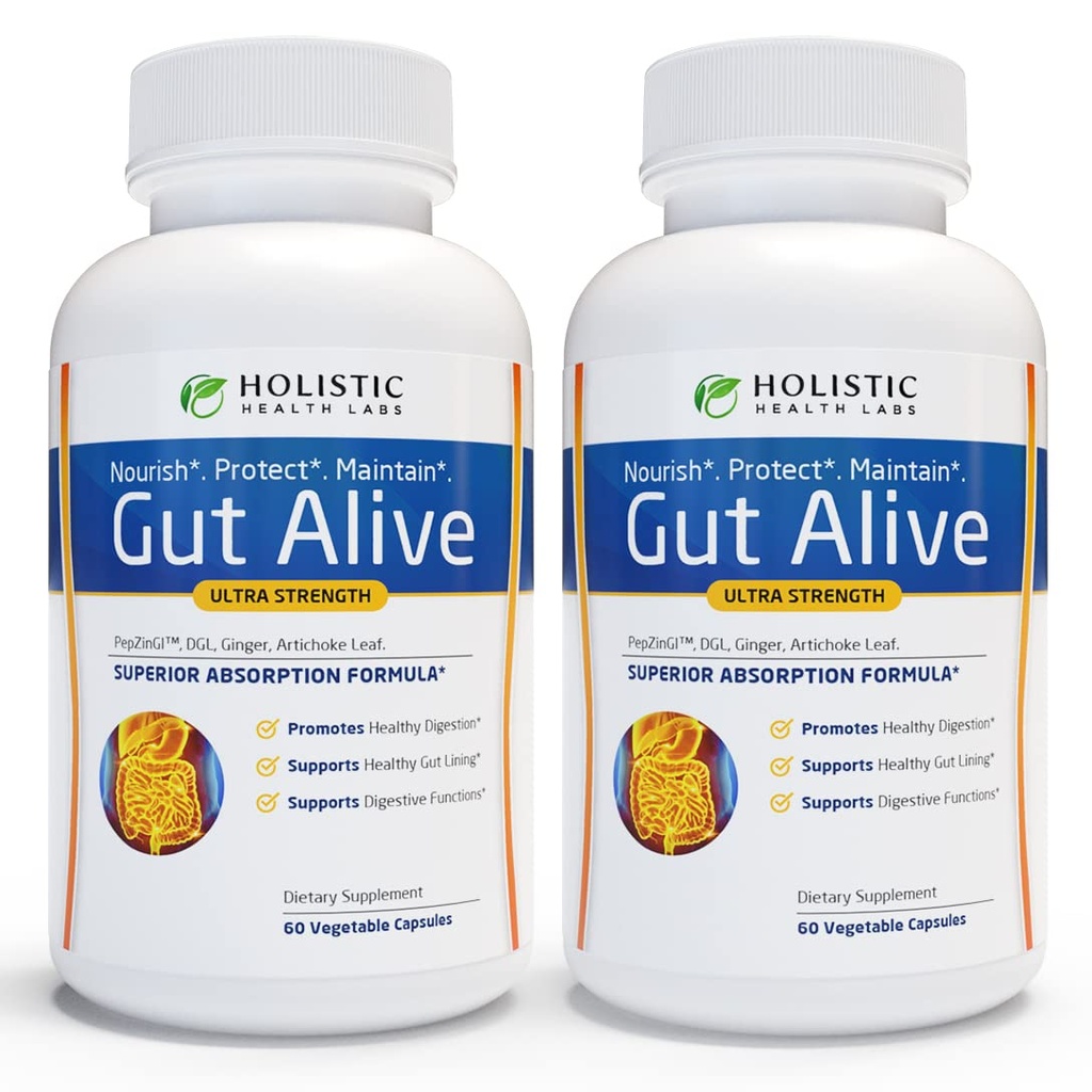 Gut Alive - Alle natuurlijke ondersteuning om IBS, Heartburn, Acid Indigestie, Acid Reflux, Bloating & Gas te bestrijden.