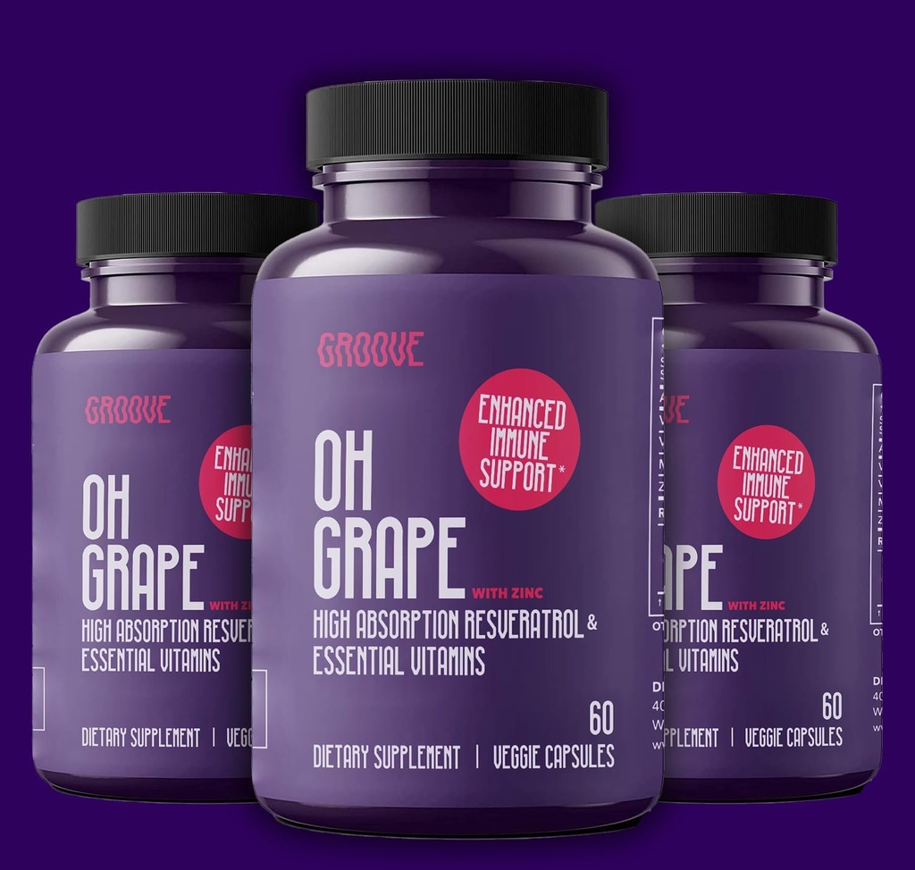 Oh Grape Resveratrol Supplement 525mg (60 capsules) 