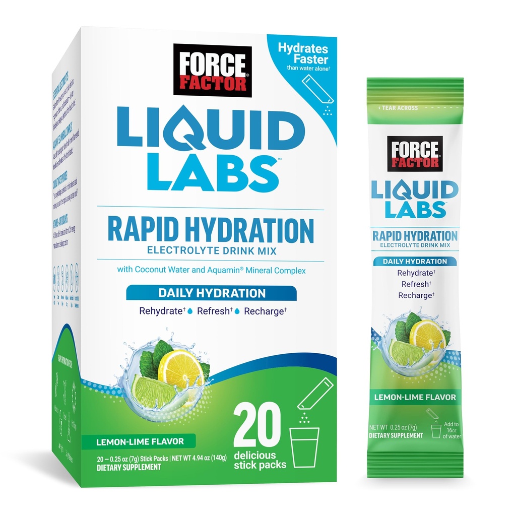 FORCE FACTOR Liquid Labs Electrolytes Powder Packets