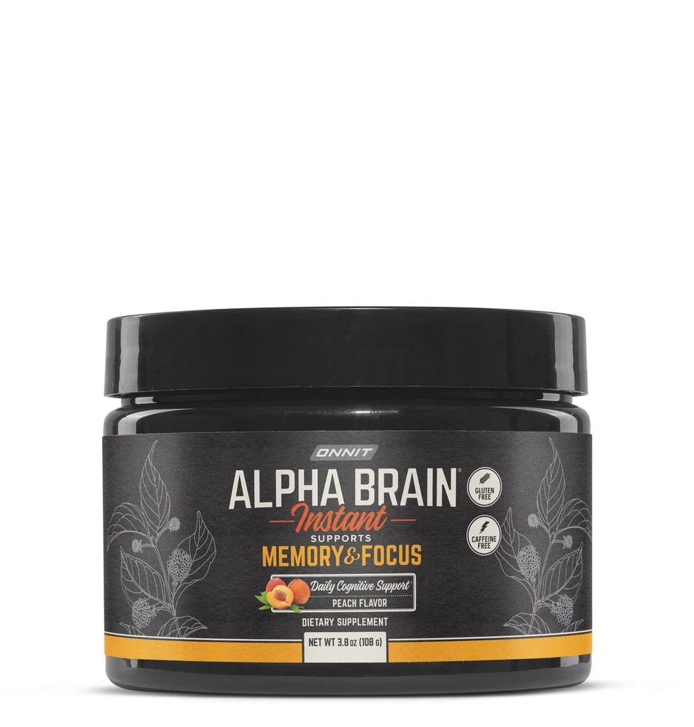 Onnit Alpha Brain Pwdr Peach, 3.8 oz
