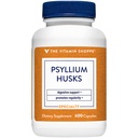 Le Vitamine Shoppe Psyllium Husks – Plantago Ovata Fibre supplémentaire qui soutient la régularité et le cholestérol sain, 840 mg par portion - sans gluten (600 capsules)