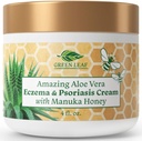 Manuka honing eczeem crème vochtinbrengende lotion voor psoriasis verlichting - jeukende, droge huiduitslag Zalf - verzachtende vochtinbrengende crème voor baby, kinderen, volwassenen - hoge sterkte lichaam & gezicht crème 4oz