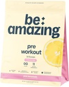 BE AMAZING Cafeïne Gratis pre-workout poeder, veganistisch supplement met Ashwagandha & Adaptogenen voor Nachttrainingen, suikervrije drankmix voor mannen en vrouwen, glutenvrij, roze limonade, 30 porties