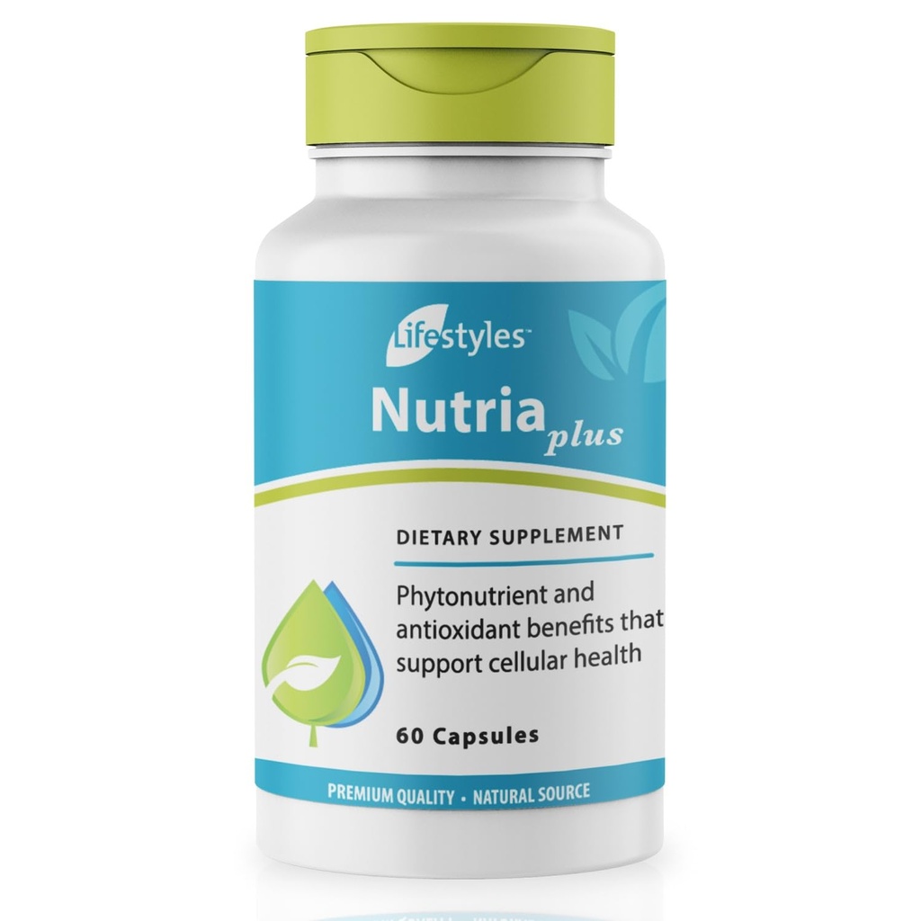 Lifestyles NutriaPlus Antioxidant Supplement - Herbal Immune Support & Multivitamine met Selenium, Vitamine C, Groene Thee, Knoflook en nog veel meer Gemaakt in Canada 60 Capsules (60 Capsules (verpakking van 1))