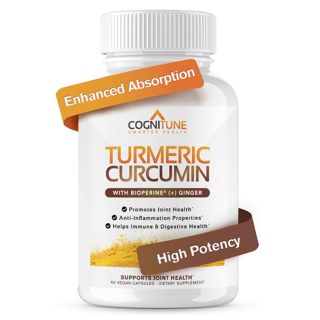 Capsules Turmères et Gingembres organiques - Curcumine curcuma avec Ginger & BioPerine, 95% Curcuminoides - Joint, Digestion, Immunity Support, Extrait de poivre noir pour une absorption accrue