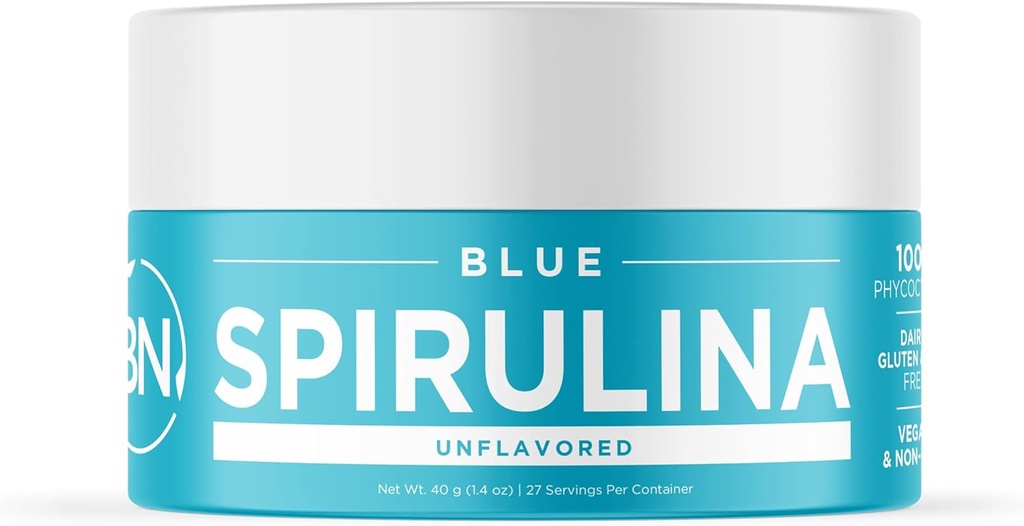 Blue Spirulina Powder Organic - USDA Certified - RAW Nutriënt Dense Meer dan 70% eiwit per portie - Purest Source Vegan Protein - Superfood - Rijk aan vitaminen en mineralen